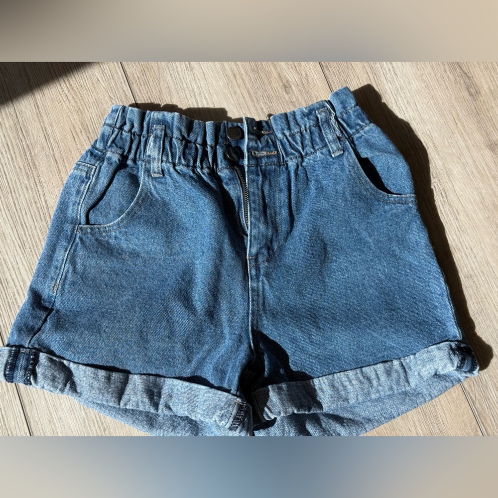 BP Blue Denim Ruffled Waistband